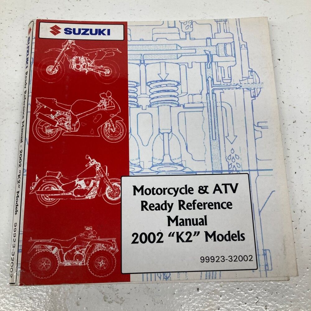 Suzuki Motorcycle ATV Ready Reference Manual 2002 K2 Models
